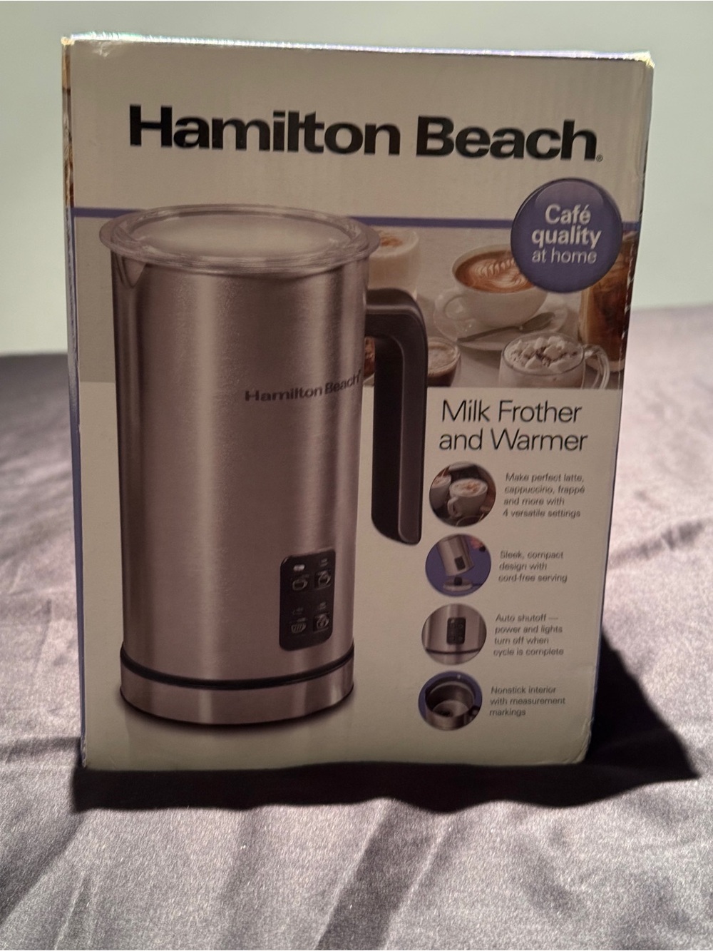 Hamilton Beach Silver Milk Frother and Warmer